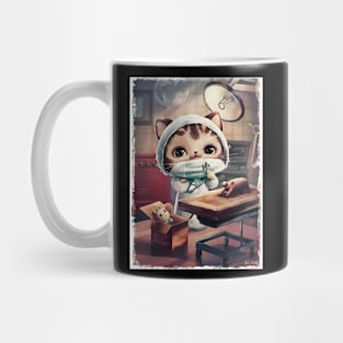 Cute cat surgeon Mug